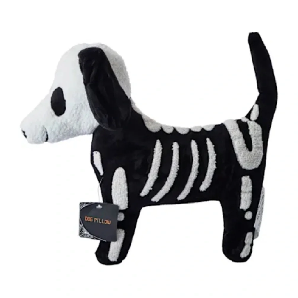 Halloween Skeleton Dog Pillow 17” X 14” NWT